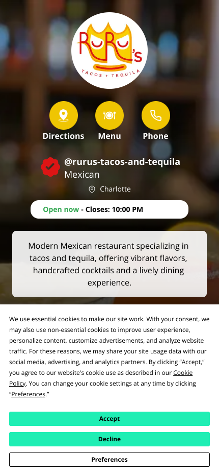 Ru Ru's Tacos & Tequila